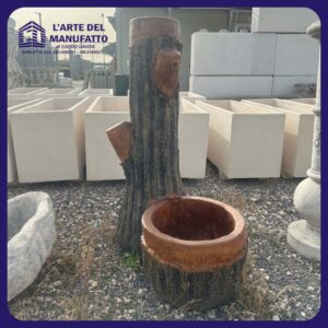Fontana a pilastro effetto legno